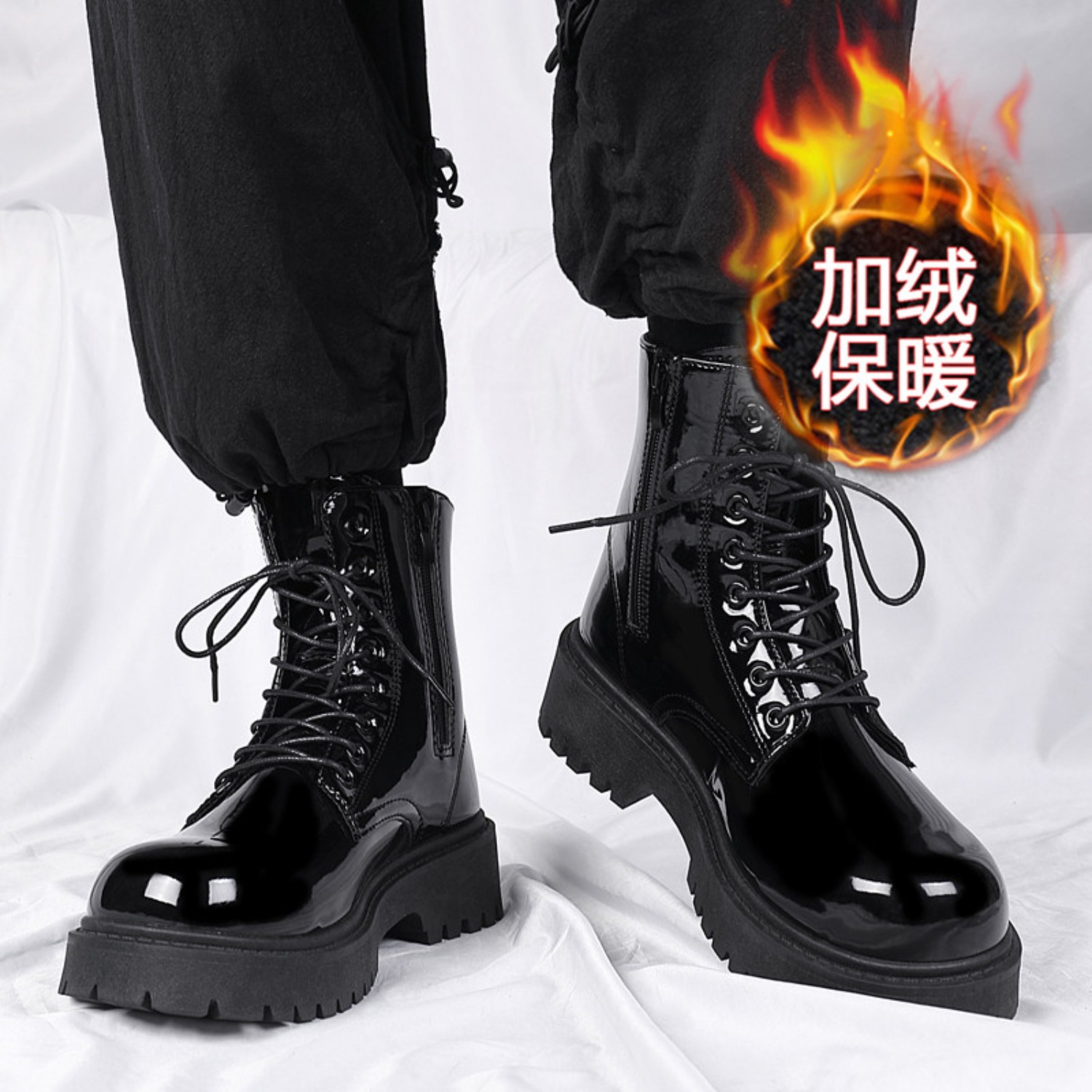 Men'S Fashion News - Men's warm plush high-top boots winter