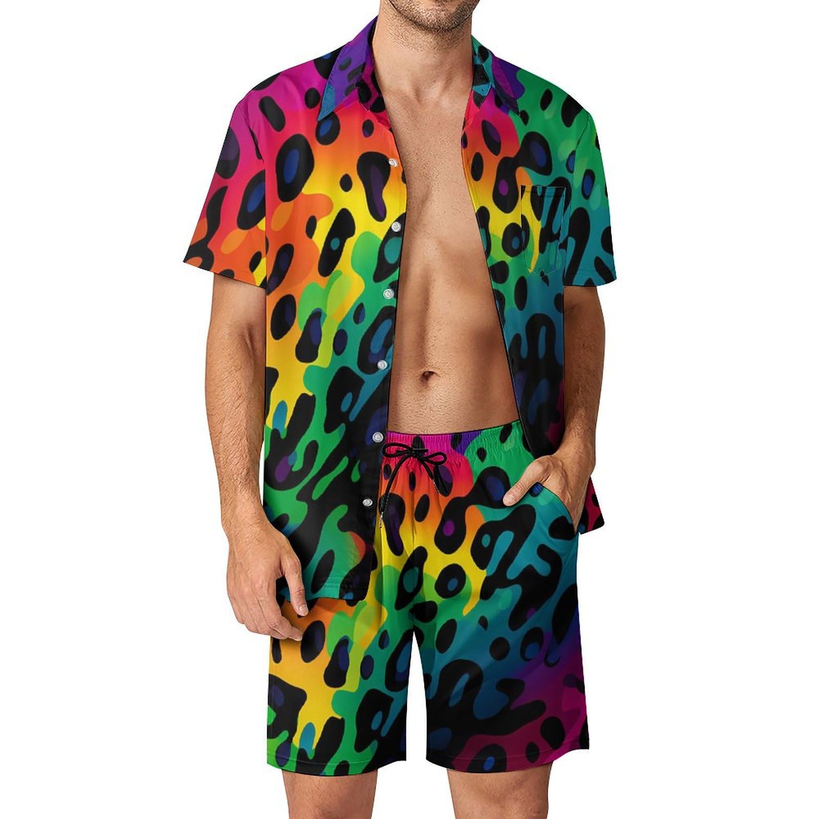 Mens Fashion Clothes - Summer Irregular Geometric 3D Print Men