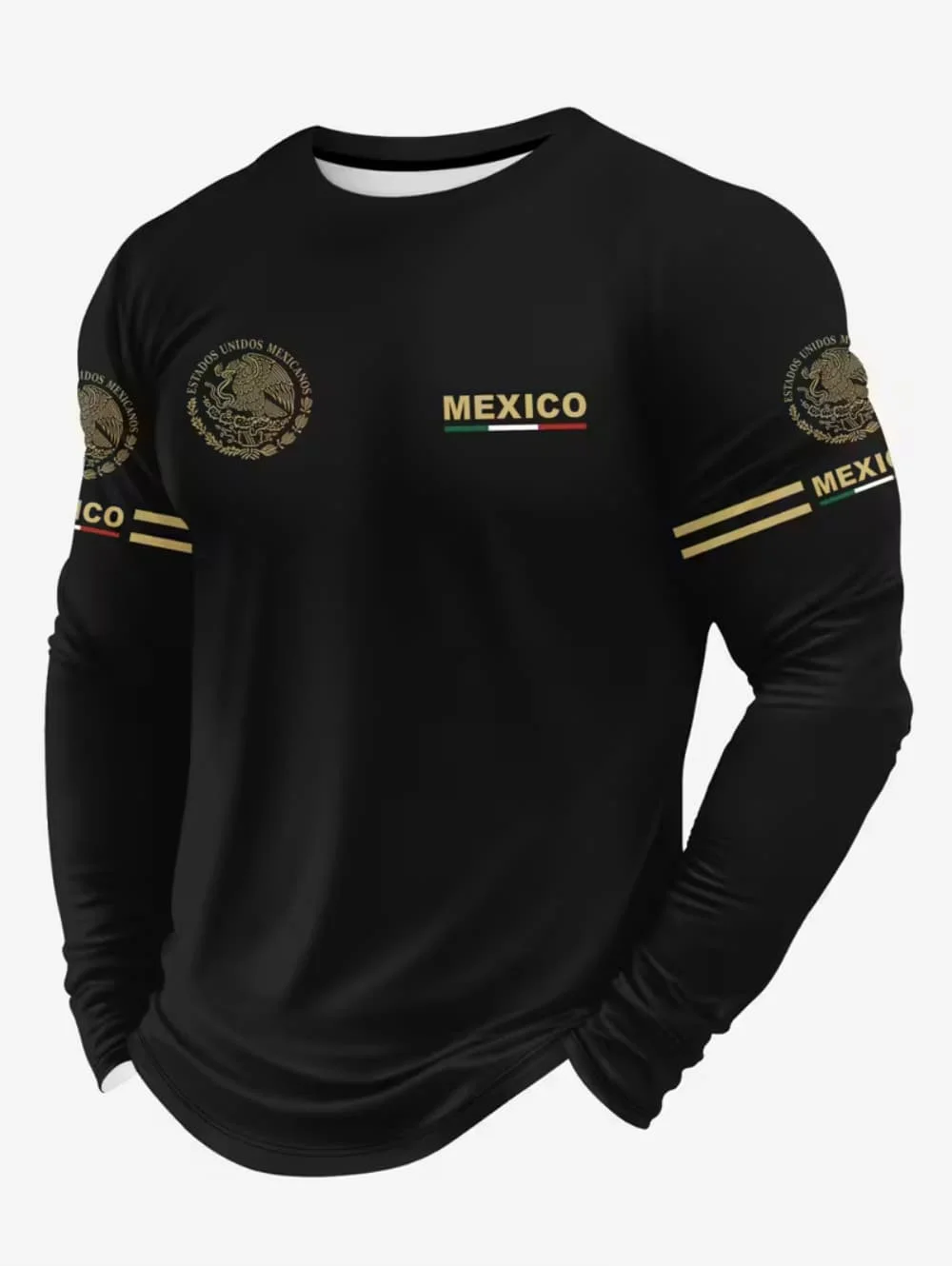 Mens Fashion Clothes - Men's Mexico Eagle Print T‑Shirt, Fashion