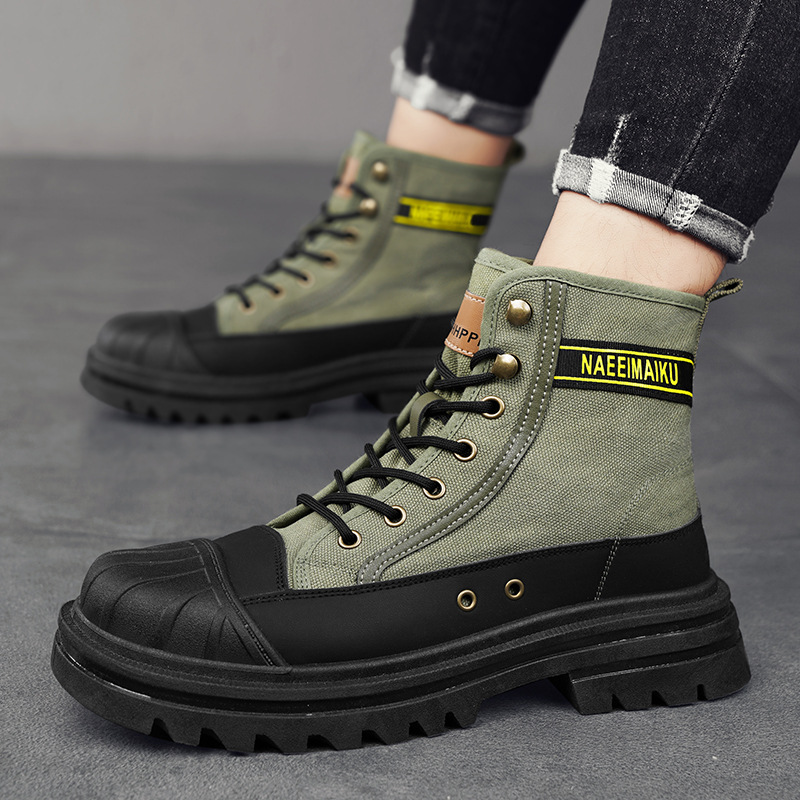 Men'S Fashion News - Mens Canvas Boots Fashion High Top