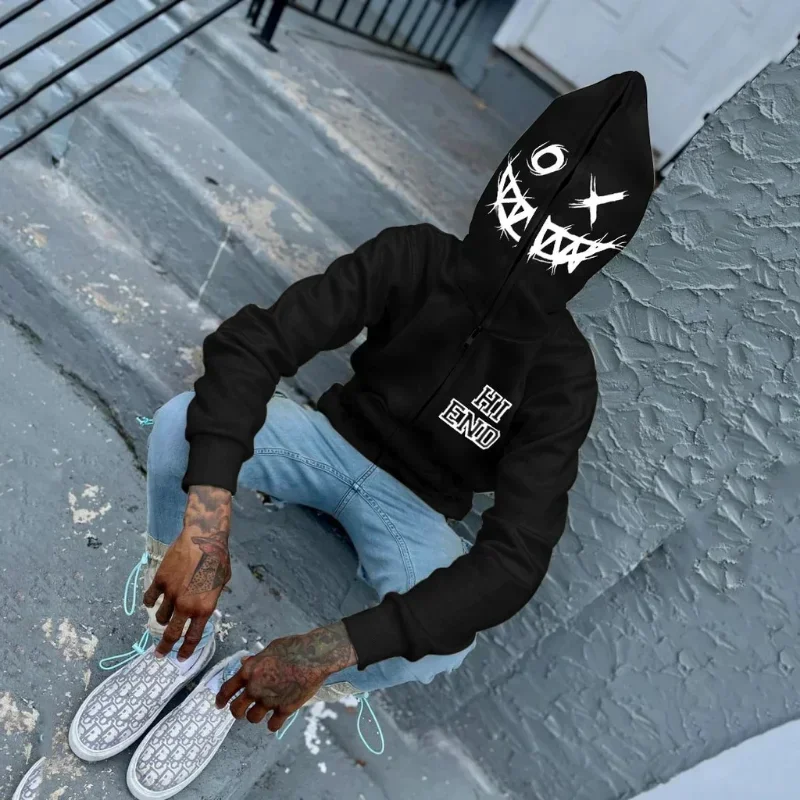 Women Men Y2K Fashion Hoodie L - огляд і ціна Mens Fashion Zip Up Hoodies