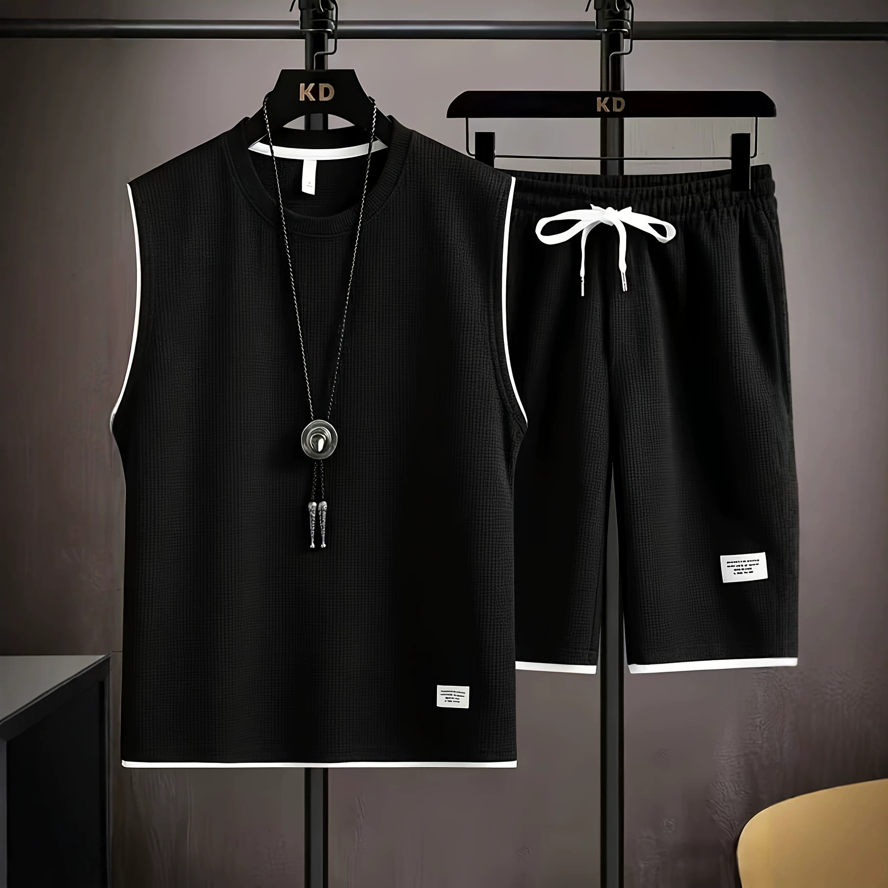 Summer men's vest sets high qu - огляд і ціна Mens Fashion Summer