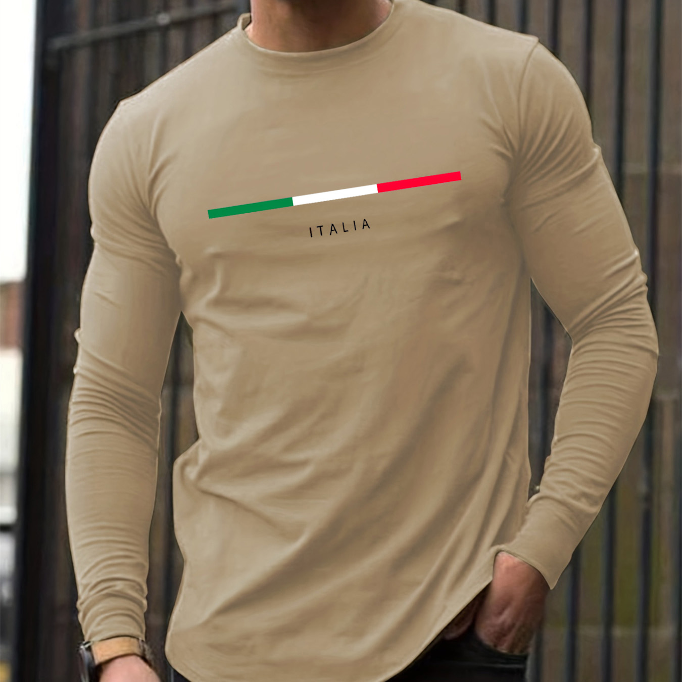 100% pure cotton men's long sl - огляд і ціна Men'S Fashion T Shirts