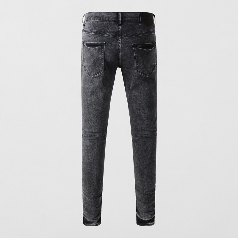 Y2K Fashion Men's Slim Fit Str - огляд і ціна Men'S Fashion Grey Jeans