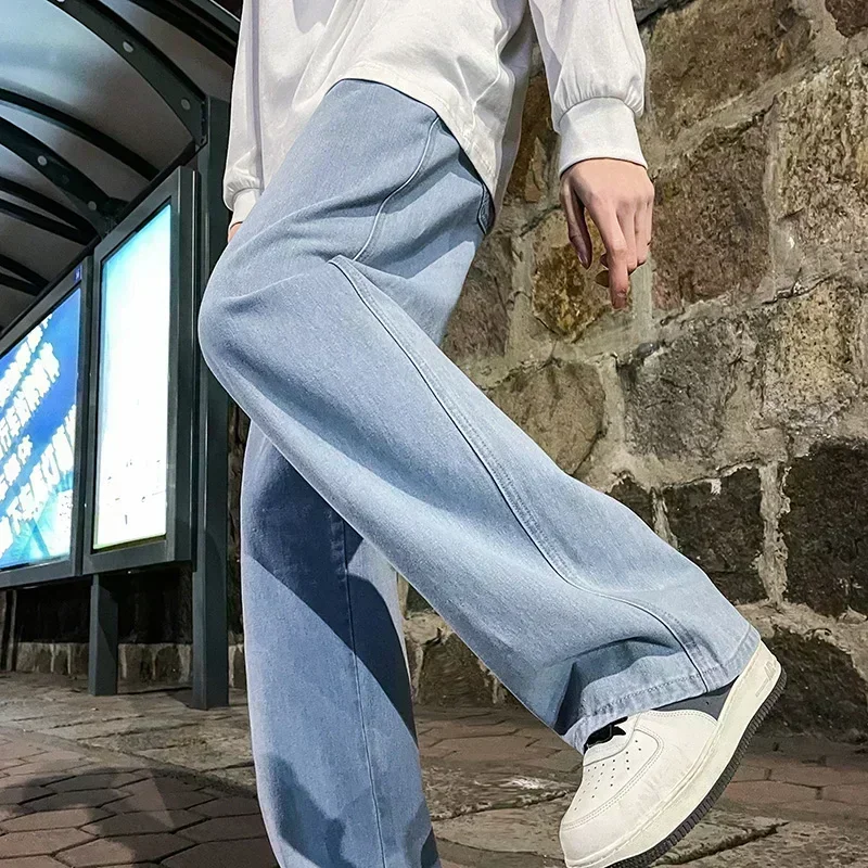 Korean Style Streetwear New Fa - огляд і ціна Men'S Fashion Grey Jeans