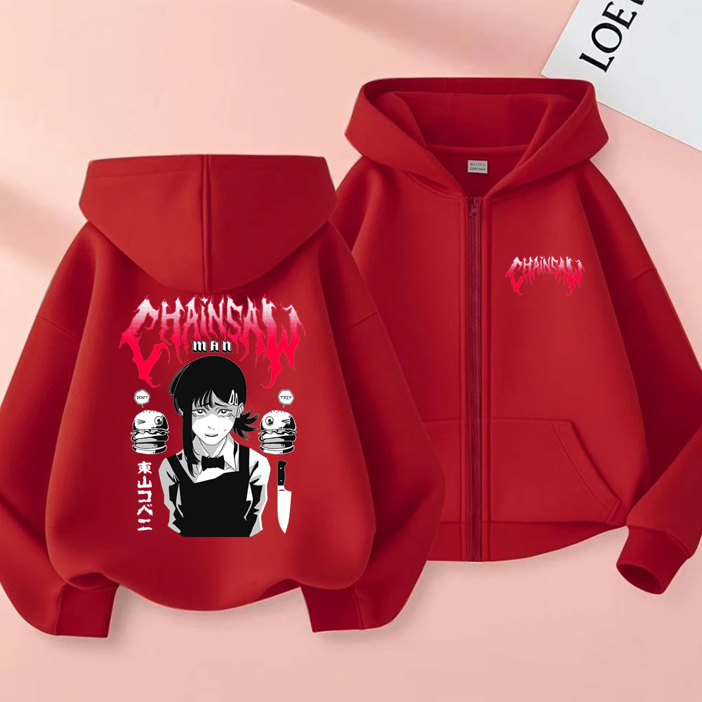 Custom Custom Anime Chainsaw M - огляд і ціна Mens Fashion Zip Up Hoodies