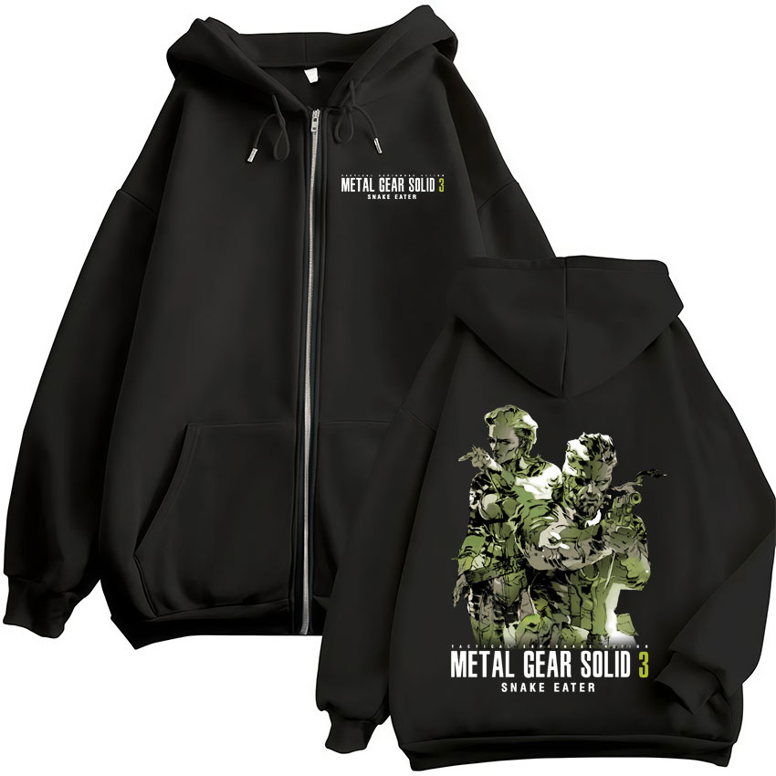 Game Metal Gear Solid 3 Snake  - огляд і ціна Mens Fashion Zip Up Hoodies
