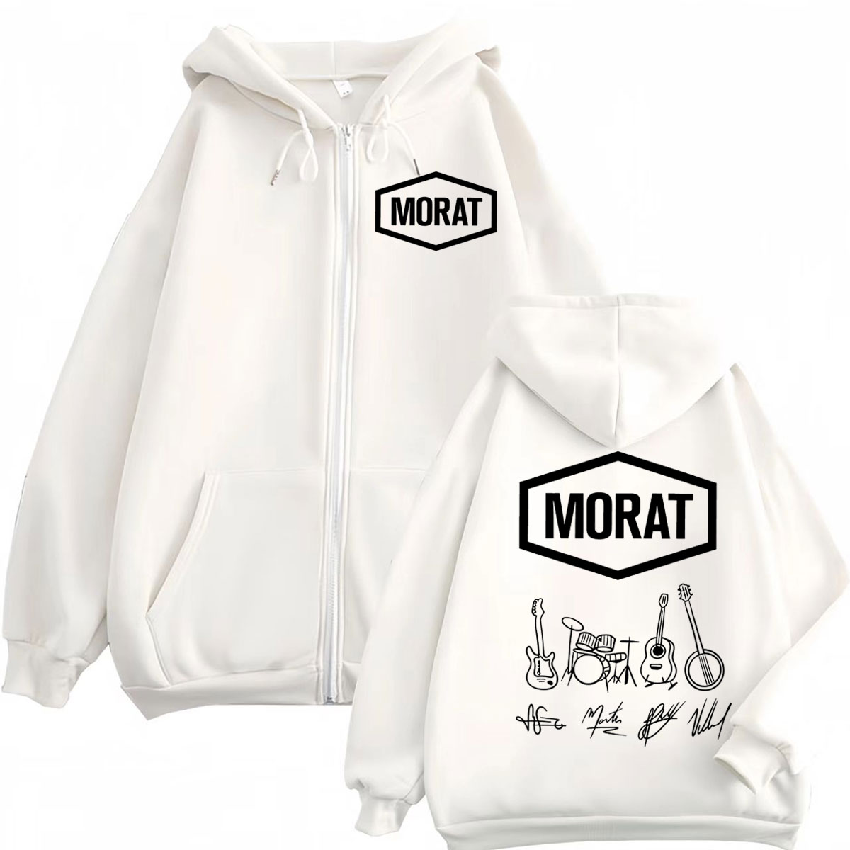 Morat Colombia Band Merch Zipp - огляд і ціна Mens Fashion Zip Up Hoodies