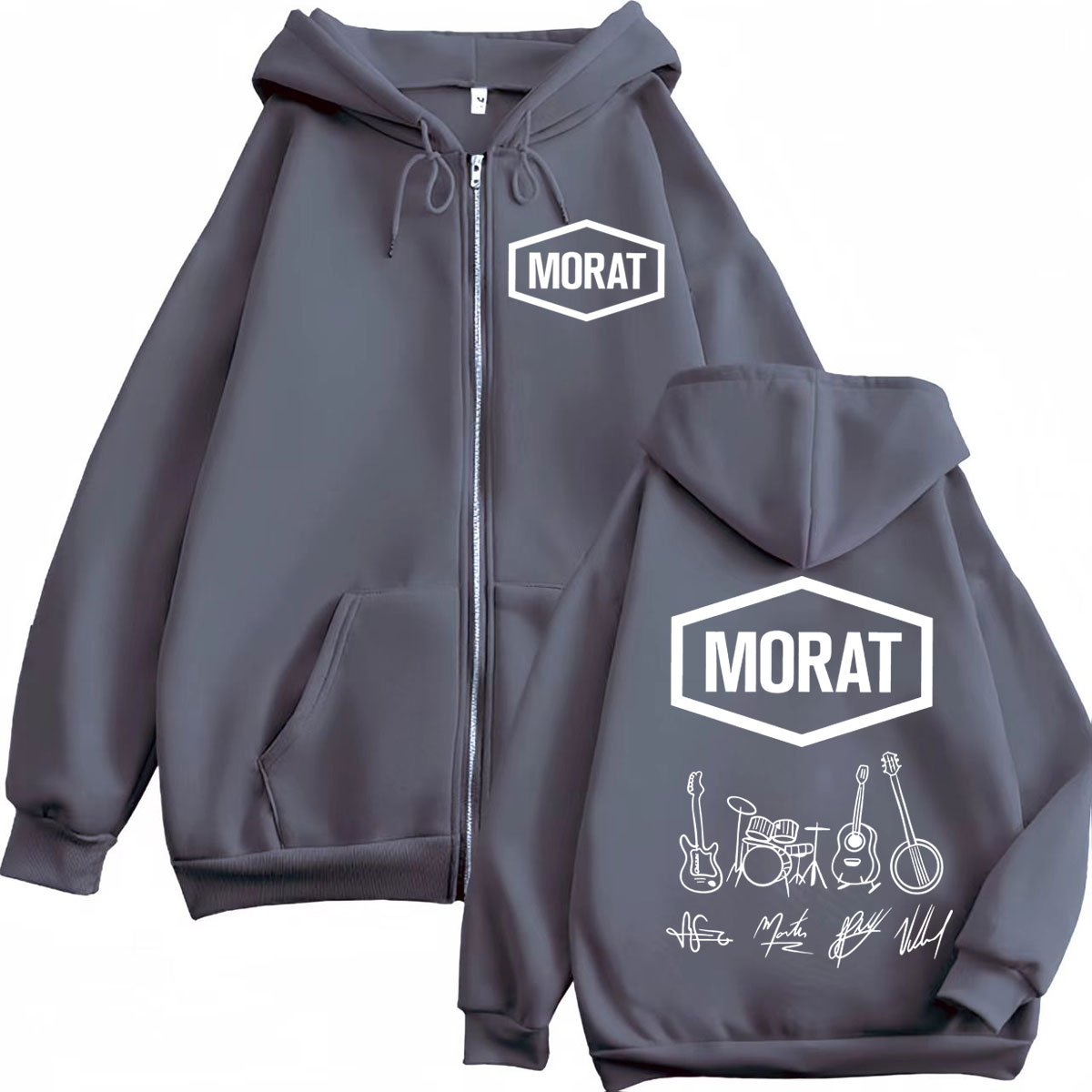 Morat Colombia Band Merch Zipp - огляд і ціна Mens Fashion Zip Up Hoodies