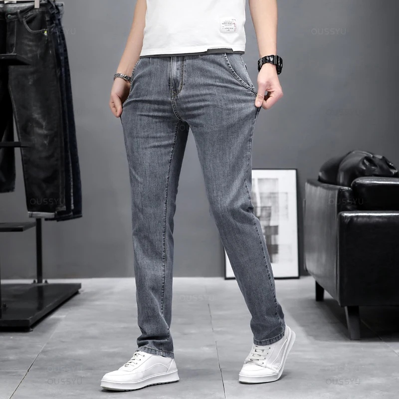 Autumn Stretch Skinny Jeans Me - огляд і ціна Men'S Fashion Grey Jeans