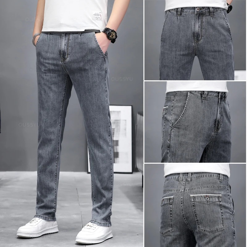 Autumn Stretch Skinny Jeans Me - огляд і ціна Men'S Fashion Grey Jeans