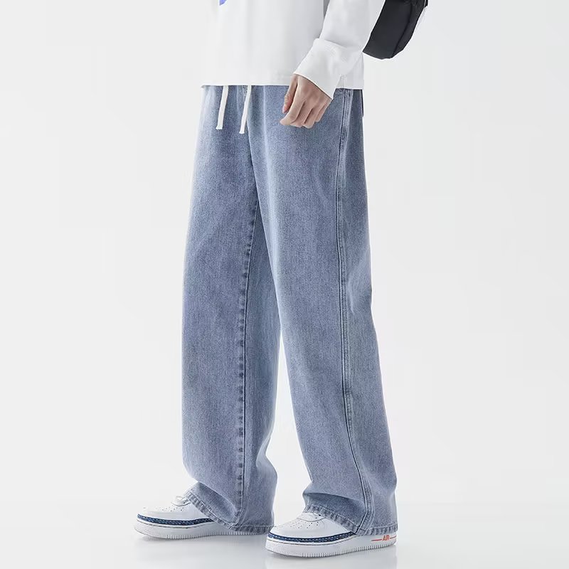 Korean Style Streetwear New Fa - огляд і ціна Men'S Fashion Grey Jeans