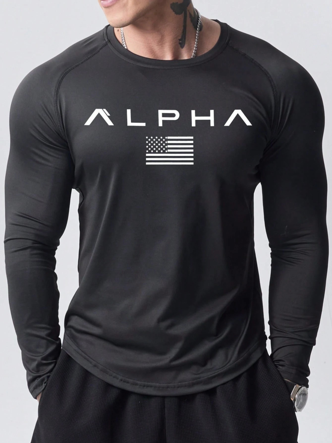 New men's long-sleeved T-shirt - огляд і ціна Mens Fashion Clothes