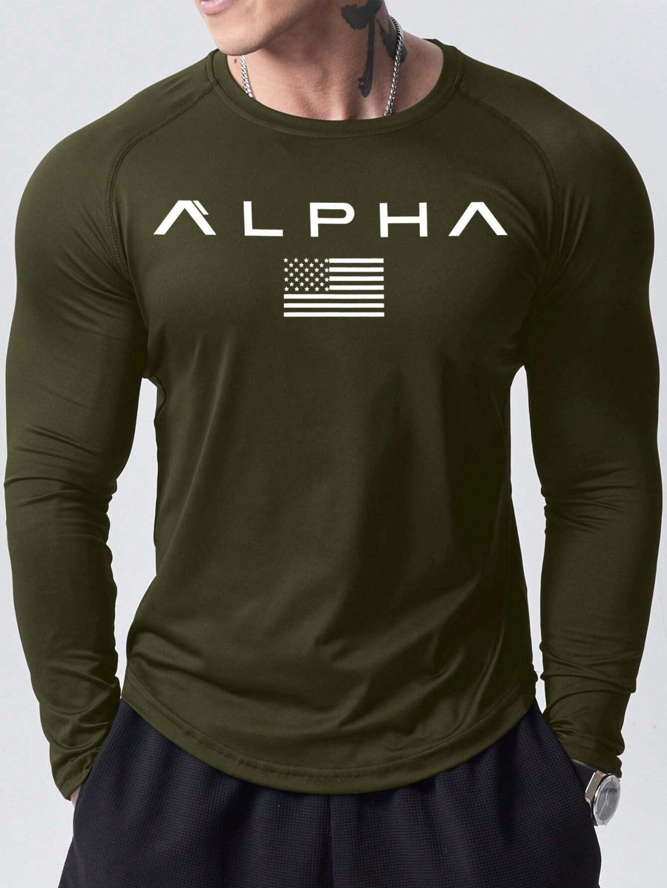 New men's long-sleeved T-shirt - огляд і ціна Mens Fashion Clothes