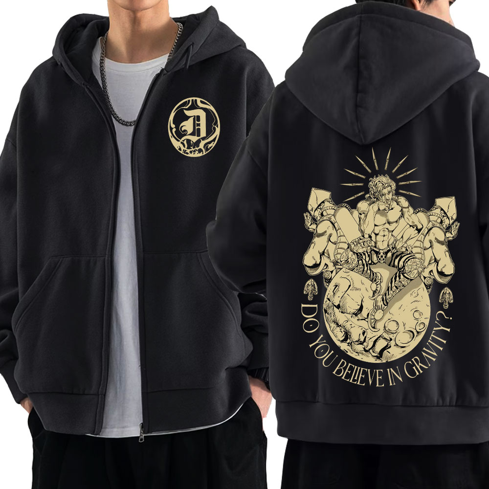Anime Jojo Bizarre Adventure Z - огляд і ціна Mens Fashion Zip Up Hoodies