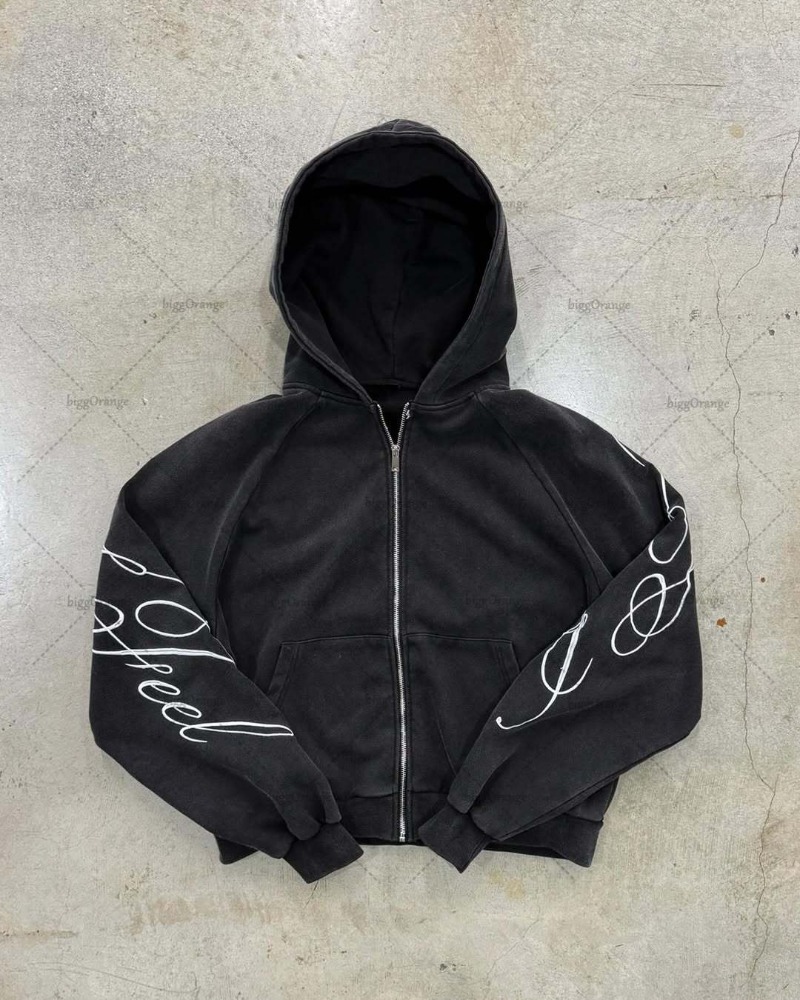 Y2K harajuku Gothic Letter Pri - огляд і ціна Mens Fashion Zip Up Hoodies