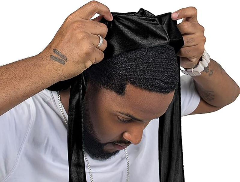 3PCS/LOT Long Durag Silk Satin - огляд і ціна Men'S Fashion With Hat
