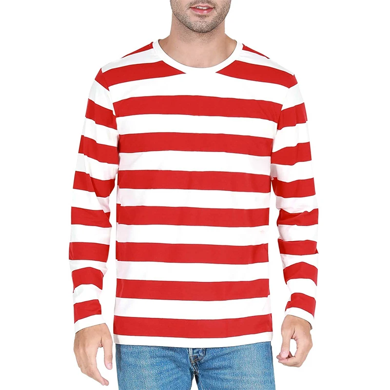Contrast Stripe 3D Print Men L - огляд і ціна Mens Fashion Clothes