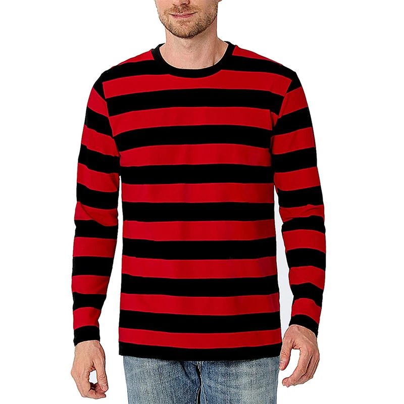 Contrast Stripe 3D Print Men L - огляд і ціна Mens Fashion Clothes