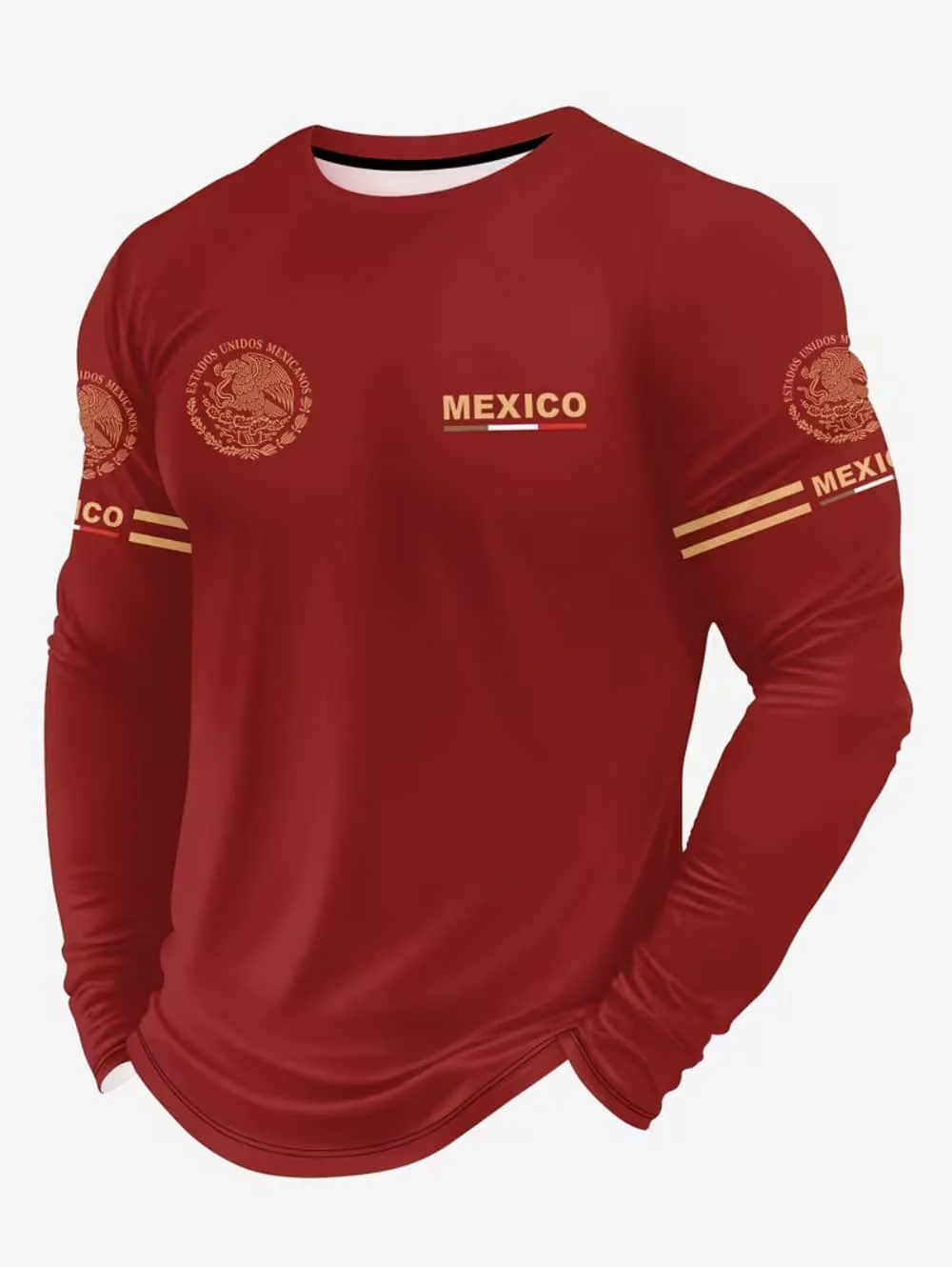 Men's Mexico Eagle Print T‑Shi - огляд і ціна Mens Fashion Clothes