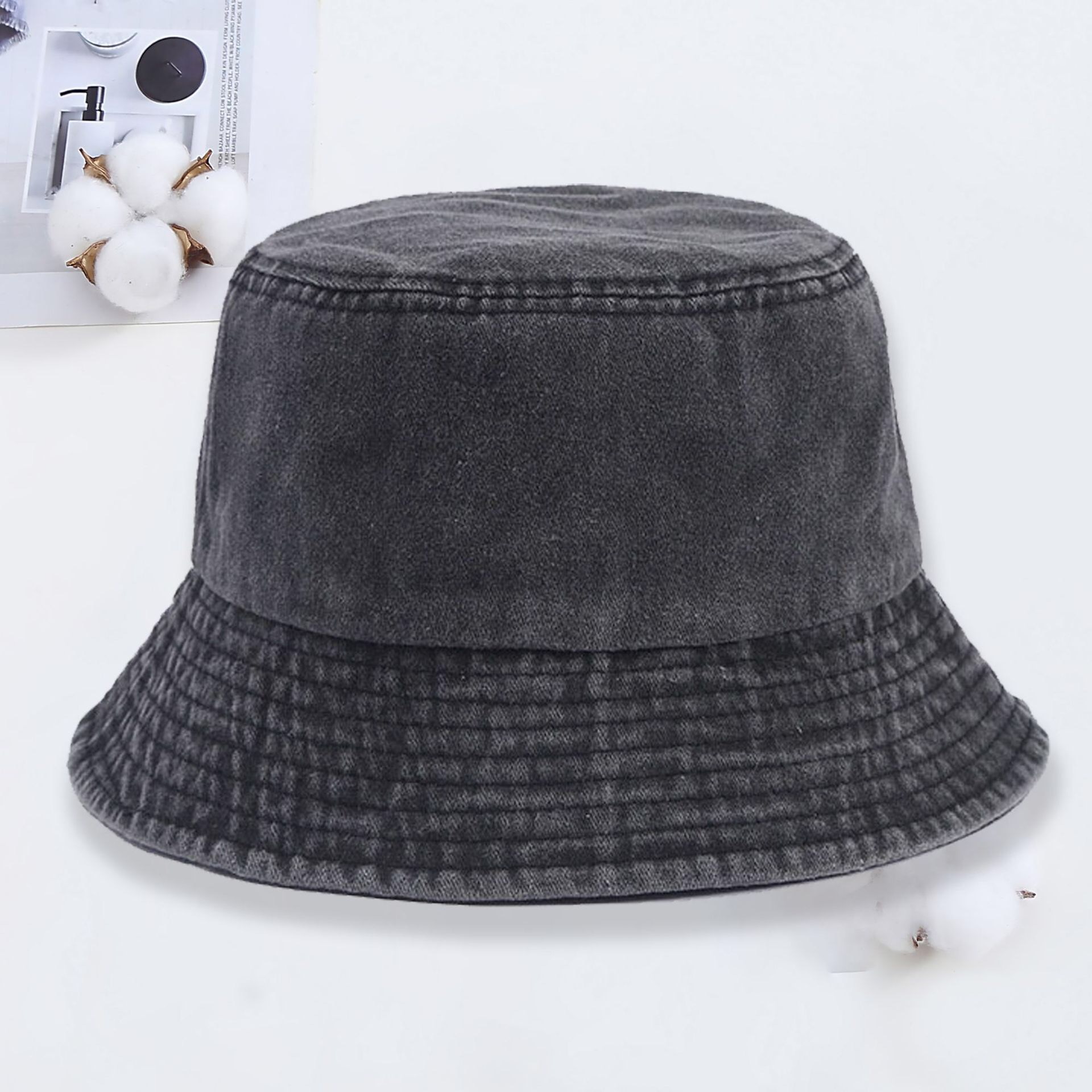 Custom Logo Denim Bucket Hat F - огляд і ціна Men'S Fashion With Hat