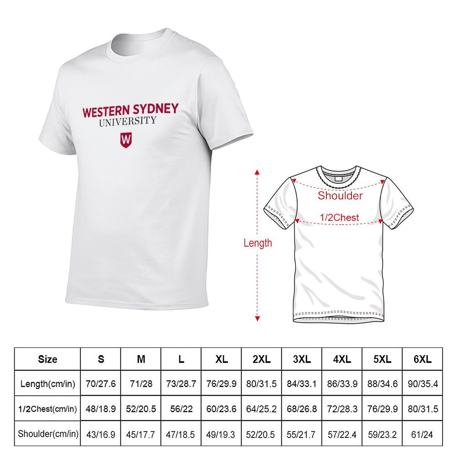 Western Sydney University T-Sh - огляд і ціна Men'S Fashion Sydney