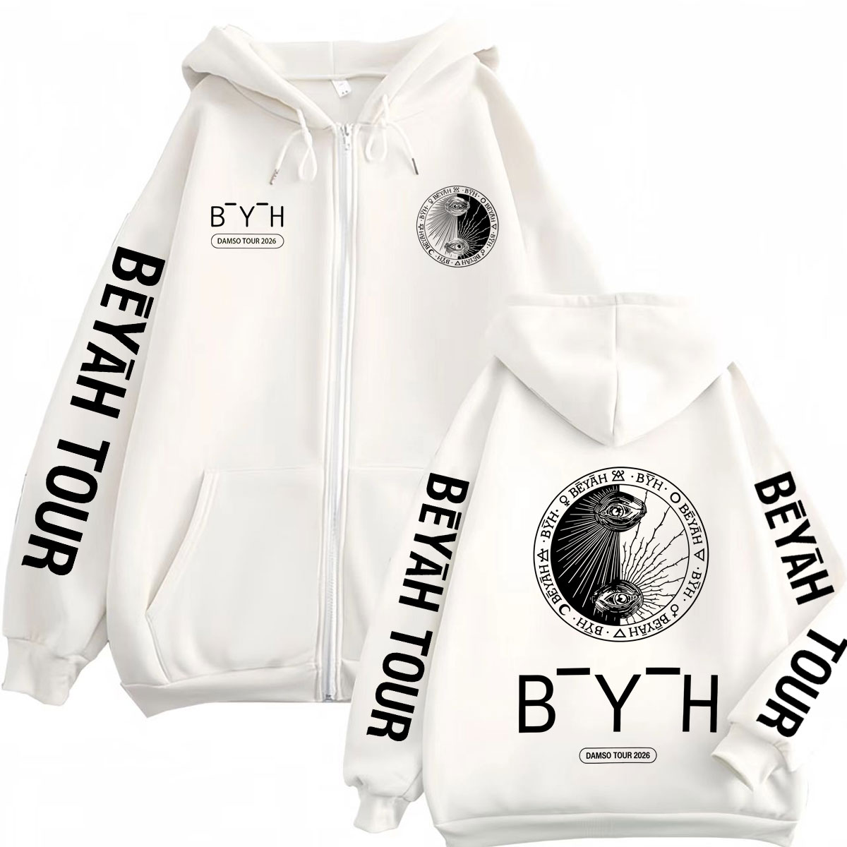 Rapper Damso Beyah Tour 2026 M - огляд і ціна Mens Fashion Zip Up Hoodies
