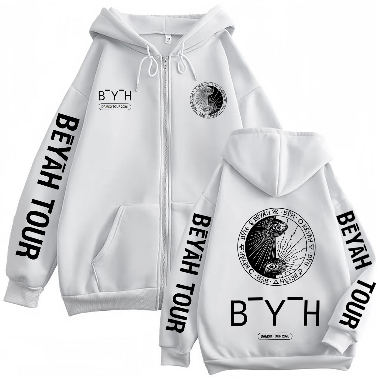 Rapper Damso Beyah Tour 2026 M - огляд і ціна Mens Fashion Zip Up Hoodies