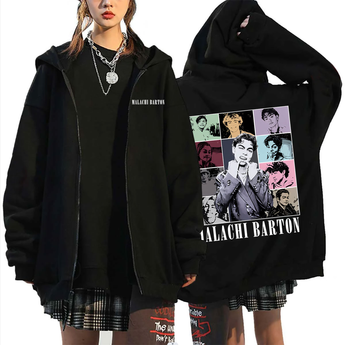 Malachi Barton Graphic Zipper  - огляд і ціна Mens Fashion Zip Up Hoodies