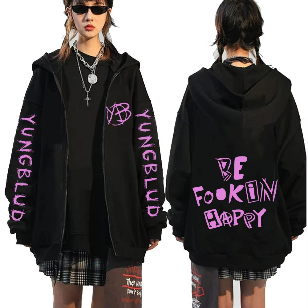Rock Singer Yungblud Be Fookin - огляд і ціна Mens Fashion Zip Up Hoodies