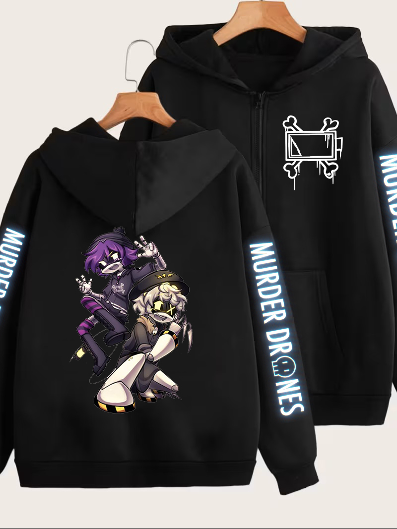 Murder Drones Graphic Zipper H - огляд і ціна Mens Fashion Zip Up Hoodies