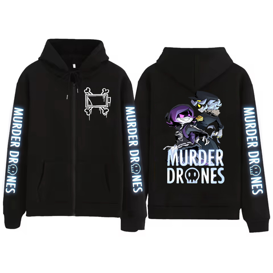 Murder Drones Graphic Zipper H - огляд і ціна Mens Fashion Zip Up Hoodies