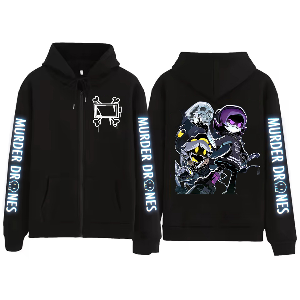 Murder Drones Graphic Zipper H - огляд і ціна Mens Fashion Zip Up Hoodies