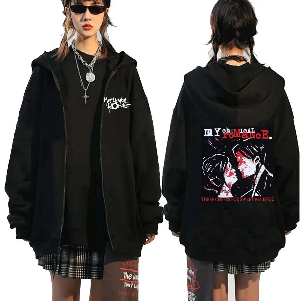 Rock Band My Chemical Romance  - огляд і ціна Mens Fashion Zip Up Hoodies